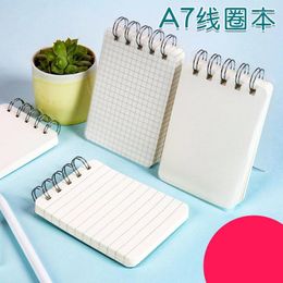 Spiral Book Coil Notebook Lattice Line Blank Grid Paper Journal Diary Sketchbook For School Supplies Stationery Store