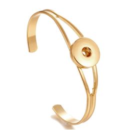 Cuff Snap Button Bracelet Jewelry Gold Sier Color Plating Bangle Fit 18Mm Snaps Buttons Diy For Women Men Noosa Sz02 Drop Delivery Bra Dh7Hy