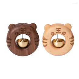 Decorative Figurines 2024 Japanese Wood Creative Doorbell Door Reminder Magnet Suction Wind Chime For Home Kitchen Office Refrigerator Bell