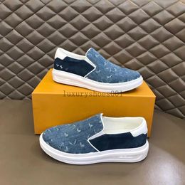 Trocadero Slip-on Print Sneakers Trainer Männer Loafer-Scheinwerfer Pastellschuhe Denim Canvas Gummi-Außensohle Flat Designer Herren Plattform Freizeitschuh 5.14 01