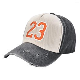 Ball Caps Sports Number 23 Jersey Twenty-three Orange Baseball Cap Thermal Visor Anime Funny Hat Mens Tennis Women's