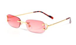 Buffalo Horn Rimless Plain Eyeglasses Gold Cheetahs Sunglasses Fancy Fashion Classic Optical Oculus Squar Rectangular Retro Eyewar1190290
