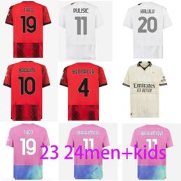 23 24 MILANS IBRAHIMOVIC GIROUD Soccer Jerseys 2023 PULISIC THEO TONALI REIJNDERS Shirt ROMAGNOLI RAFA LEAO S.CASTILLEJO REIJNDERS LOFTUS-CHEEK Football uniform1a