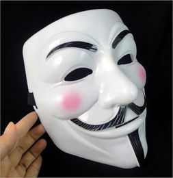 50pcs V mask for Vendetta Yellow Mask with Eyeliner Nostril Anonymous Guy Fawkes Fancy Adult Costume Halloween Mask4873575