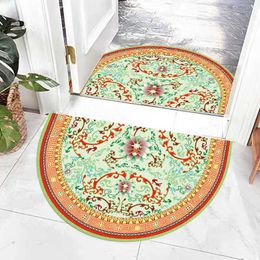 Carpets New Chinese style auspicious cloud doorstep silk circle floor mat can be cut PVC carpet dirt resistant and wear-resistant washable foot H240517