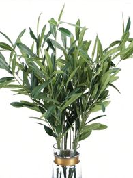 Decorative Flowers 1PC Artificial Olive Leaves With A Long Stem Of 37.7IN High Used For Flower Arrangement Vase Bouquet Wedding Green