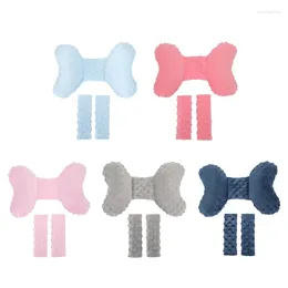 Stroller Parts 97BE Infant Head Support Pillow Strap Covers Toddler Headrest Cushion Pad For Carseat