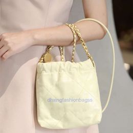 beach tote wallet Mini Edition 22bag Garbage Bag Head Layer Original Factory Pigu Gold Pearl Lingge Chain