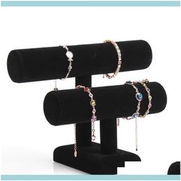 banner stand Jewelry Stand Packaging 2 Layer Veet Bracelet Necklace Display Angle Watch Holder T-Bar Multi-Style Optional Wfxxf Drop De 253V