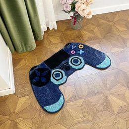 Carpets Gamer Controller Shaped Tufted Rug 3D Irregular Plush Kawaii Boys Bedroom Bedside Carpet Home Decor Non-slip Bath Mat Doormat