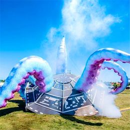 wholesale Giant advertising decoration factory price blue octopus inflatable tentacles for advertising or Building exterior wall decoration