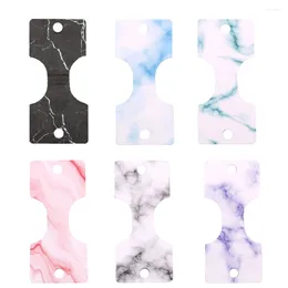 Jewellery Pouches 50Pcs Foldable Marble Card Holder Label For DIY Necklace Bracelet Hairband Hanging Display Price Tag Cards Packaging