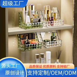 Decorative Plates Mirror Cabinet Storage Box Bathroom Sink Cosmetics Lipstick Rack Wall Mounted Inclined Mouth Organising