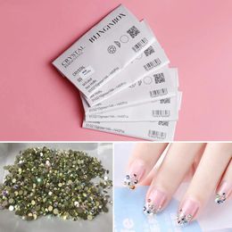 Super Shiny 3D Glass 16 Cut Facets 2088 Flatback DIY Nails Rhinestones Art Decoration Manicure Top Crystal Stones Gems 240508