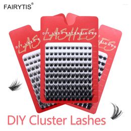 False Eyelashes FAIRYTIS Wholesale C Curl Individual DIY Clusters Eyelash Extension Natural Soft Mix Length Segmented Faux Mink Lashes