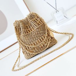 Designer Bags 22 Mini Handbag Calfskin Rope Knot Woven Bags Women Luxury Fashion Classic Crossbody Bags Shoulder Bags Hobo Bags Gold-Tone Metal AS3980 High Quality