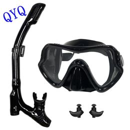 QYQ Diving Face Mask Professional Diving Face Mask and Diving goggles Diving Easy Breathing Tube Set Diving Face Mask 240429