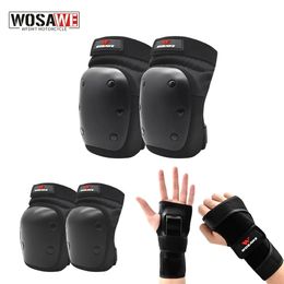 WOSAWE Roller Skating Protector Elbow Guard Knee Pads Wrist Guard Adults Riding Skateboard Skiing Motorcycle Protective Gear Set 240517