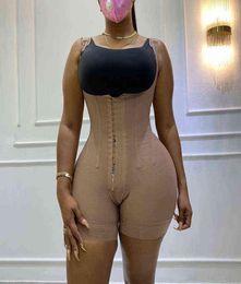 Women039s corset Bodyshaper High Compression Garment Abdomen Control Double Bodysuit Waist Trainer Open Bust Fajas 2110292863949