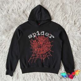 SP5ider Hoodie 1 1 Felpa con cappuccio da uomo 2022 Red Web con cappuccio sp5ider uomini uomini particelle particelle stampa di schiuma di qualità con cappuccio hip hop giovane thug 555555 felpe 719