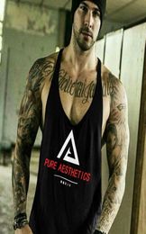 Gyms Clothing Bodybuilding Tank Top Men Fitness Singlet Sleeveless Shirt Cotton Muscle Guys Brand Undershirt4231727