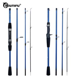 Boat Fishing Rods BIUTIFU Baitcasting Spinning Travel Carbon 4/5 Section Fishing Rod Casting Weight 5-20g Power Ultra Light Bait Trout Micro RodL2405