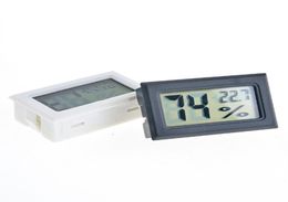 blackwhite FY11 Mini Digital LCD Environment Thermometer Hygrometer Humidity Temperature Metre In room refrigerator icebox2669727