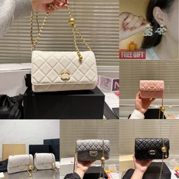 CF bag WHandbag Boy Cover BOY Gold bead 2.55 mouth cover bag Top Quality 19 handbag Caviar Chain C Bags Lady High End Shoulder Crossbody Bag