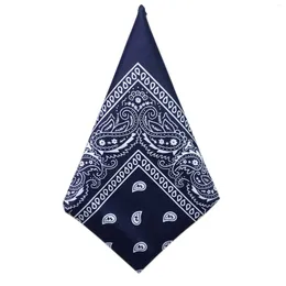 Racing Sets Set Of 1 Navy Blue Paisley Bandanas - Cashmere Cotton Scarf Sold By