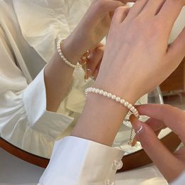 Women's Shell Pearl Necklace Pearl Bracelet Round Beaded Necklace Bracelet Gift Love Girlfriend Fashion Jewellery Accessories