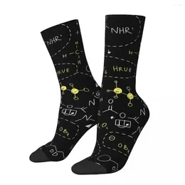 Men's Socks Sock For Men Science On School Blackboard Harajuku Chemistry Pattern Breathable Printed Crew Casual Gift