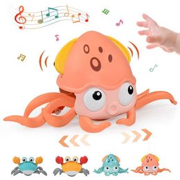 Other Toys Childrens Induction Escape Octopus Crab Crawling Toy Baby Electronic Pet Music Toy Education Christmas Gift Childrens Mobile Toy s245176320