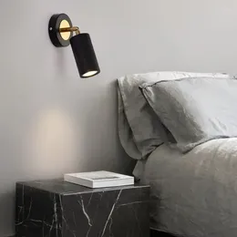 Wall Lamp Bedside Reading Light Simple Modern Bedroom Small Spotlights Minimalist Creative Rotating El Corridor