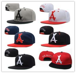 Brand New Style Adjustable tha Alumni Snapback Caps white A letter Hip Hop Sport Hats Baseball Snap back Caps for men women5309292