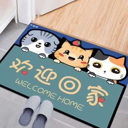 Carpets Floor mat at the entrance toilet water absorption carpet anti-skid household foot doormat H240517