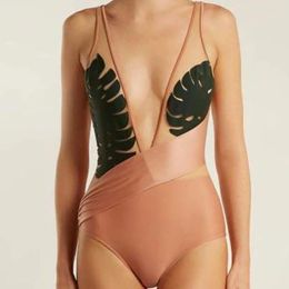 Women's Swimwear Summer Swiming Suit Fashion Sexy Deep V One Piece Swimsuit Monokini For Girls Brazilian Biquini Set