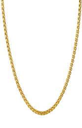 Curb Cuban Chains Necklace For Men Women Luxury Fine Jewellery Choker 4MM 18K Gold Plated Link Chain Party Gift Africa1883665