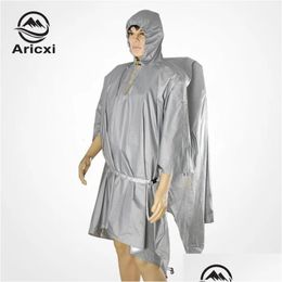Tents And Shelters Aricxi Tralight Hiking Cycling Raincoat Outdoor Awning Cam Mini Tarp Sun Shelter Updated 15D Sile Sier Coating Drop Dhw7M