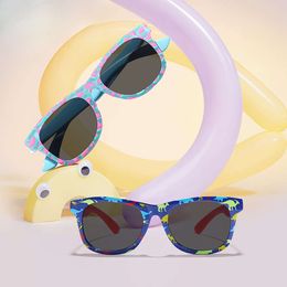 Summer New Dinosaur Square Children's Outdoor Sunshade Sunglasses Kids Cartoon Cute Baby Trendy Sun Glasses Girls Boys Eyewear L2405