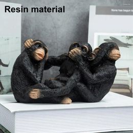 Decorative Figurines Lightweight Monkeys Figurine Fashion Collectible Attractive Three Truths Animal Sculpture