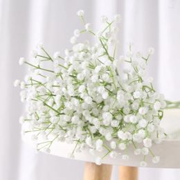 Decorative Flowers Artificial 4 Forks 63cm Full Sky Stars Bride Wedding Decoration Single Hand Bouquet PU Feeling Home Decora Fake Plant