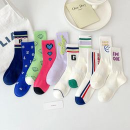 Men's Socks Couple Casual Cotton Unisex Sports Stocking Sweet Cool Middle Tube Breathable Fashion Soft