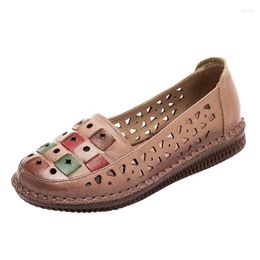 Casual Shoes 2024 Women Fashion Round Toe Women's Soft Comfort Spring Hollow Out Flat Lady Light Weight Summer