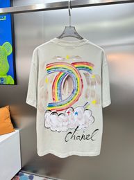C C brand Graffiti POLO shirt designer logo Men's and womens Tshirt slim-cut high quality shirt