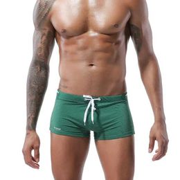 Men's Swimwear Mens Swim Boxers Sexy Bikini Swimwear Men Swimming Boxer Briefs Beach Short Surf Jammer Surfing Trunks Male Swimsuit Beachwear Y240517