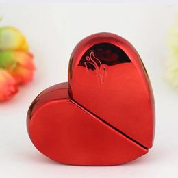 Storage Bottles 25ML Heart-shaped Portable Spray Bottle Metal Shell Refillable Empty Perfume (Red)