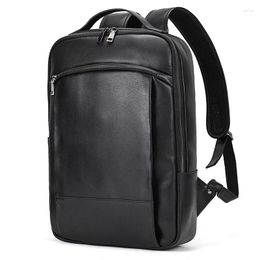 Backpack Fashion Design Leather Vintage Style Laptop Bag For Men Male Travel Bagpack Daypack Genuine Bags