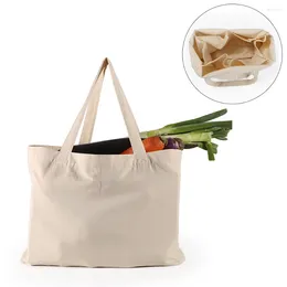 Storage Bags Cotton Fruit Shoulder Bag With Compartment Vegetable Shopping Tote For Bread Supermarket