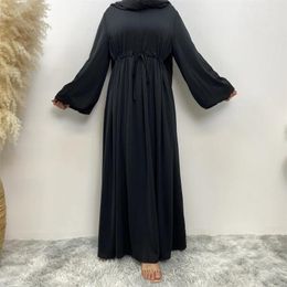 Ethnic Clothing Ramadan Abayas For Muslim Women Casual Open Front Zipper Long Sleeve Maxi Dress Turkey Dubai Islam Arab Robe Kaftan