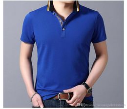 Solid Colour Summer Mens Polos Lapel Neck Short Sleeve Colourful Mens Tees Casual Slim Male Clothes3065201
